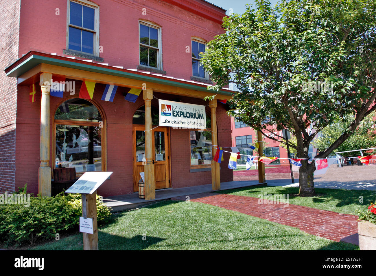 I bambini del settore marittimo centro educativo Port Jefferson Harbour Long Island New York Foto Stock