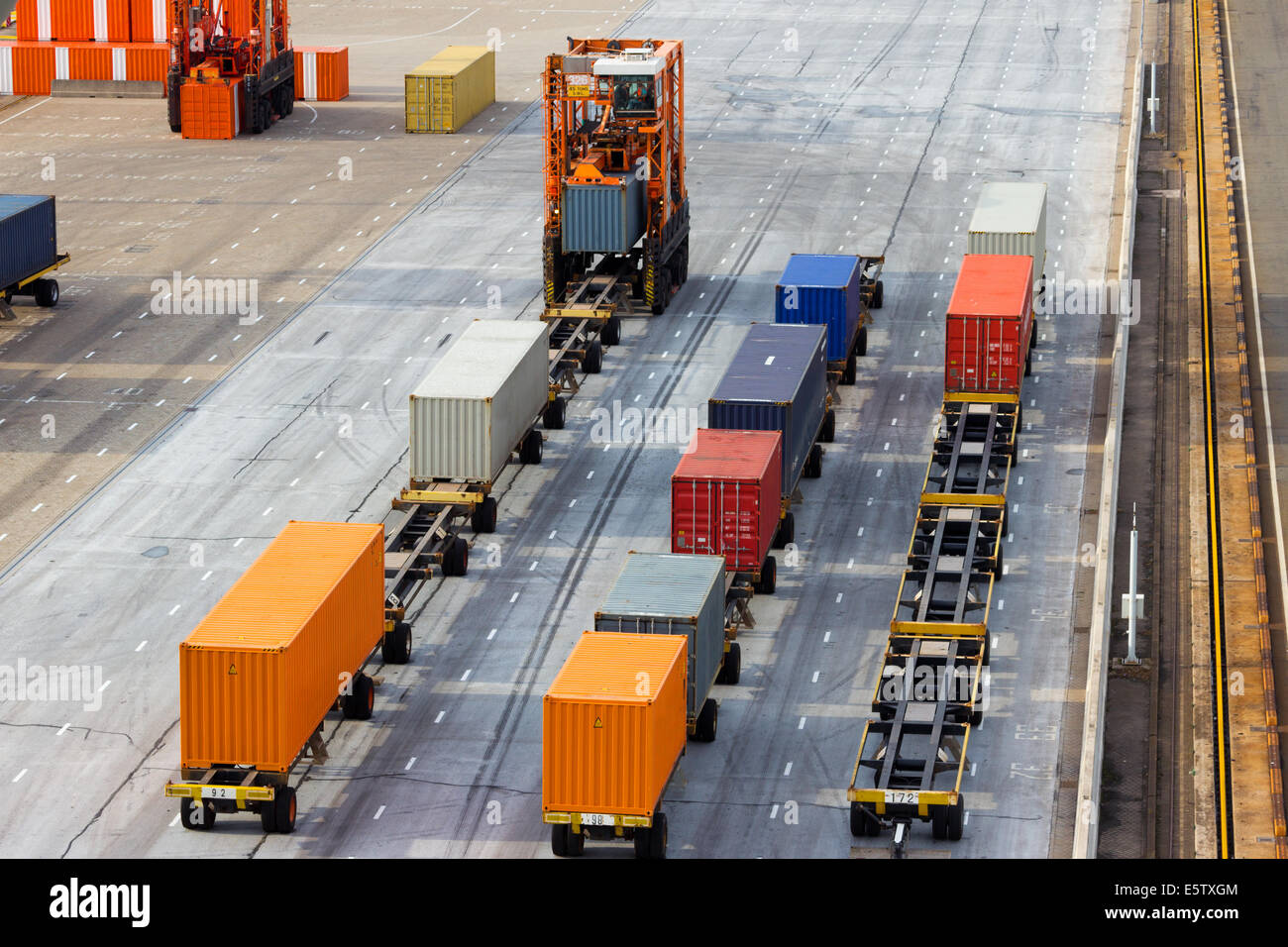 Grande porta terminale per container e diffusore mobile Foto Stock