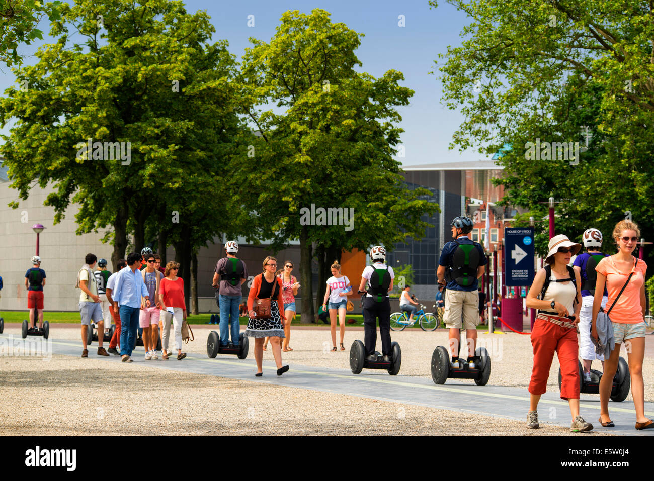 Museum Square, Rijksmuseum Amsterdam, Olanda, Paesi Bassi Foto Stock