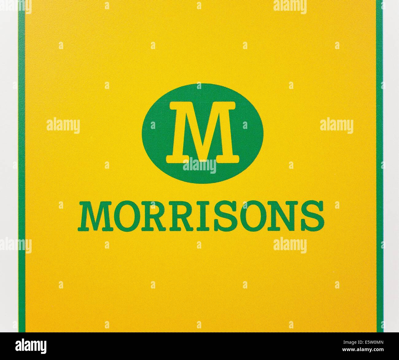 Morrisons supermercato logo commerciale Foto Stock