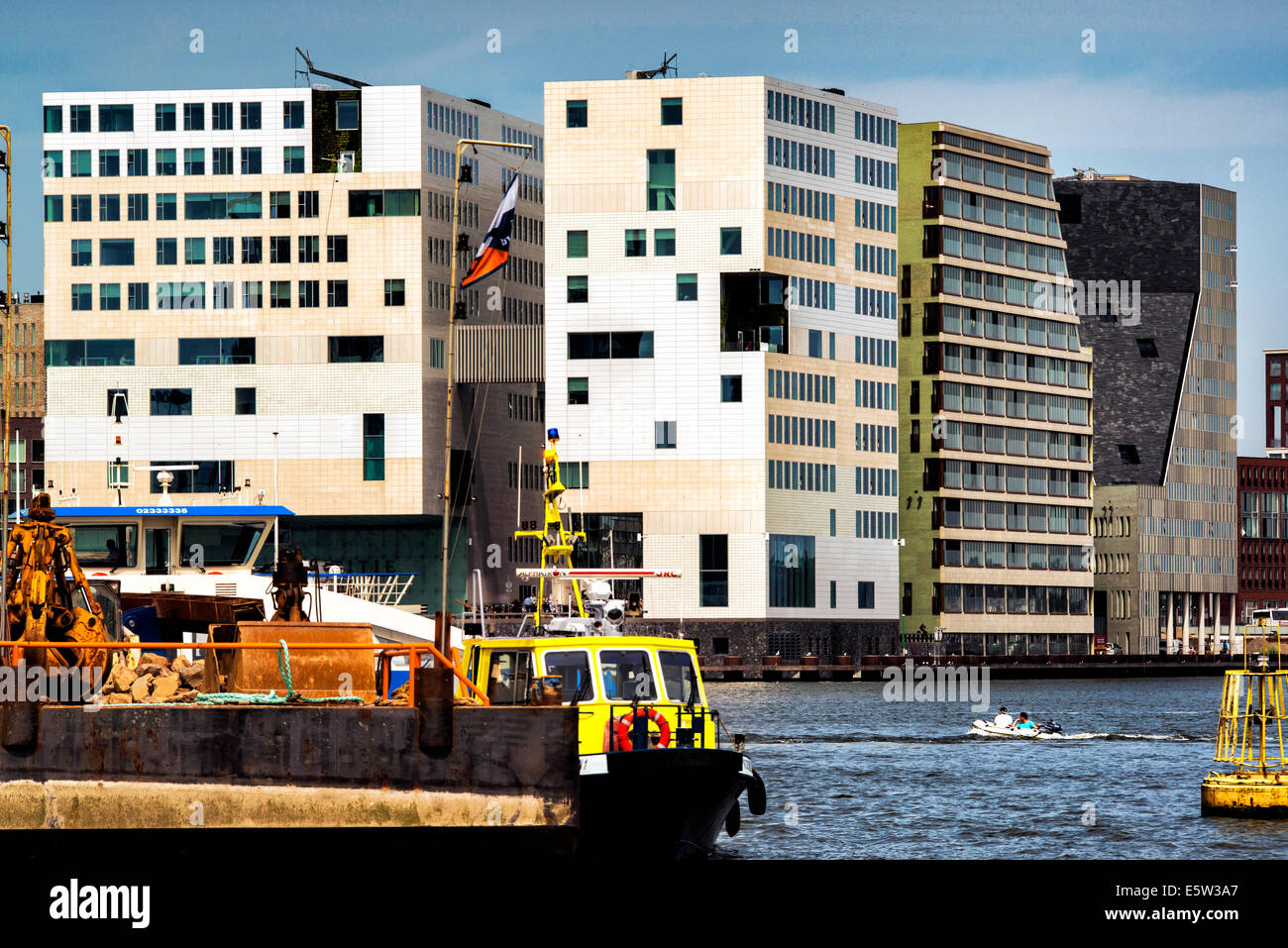 Architetti Mvrvd Silodam di sviluppo, Amsterdam, Olanda, Paesi Bassi Foto Stock