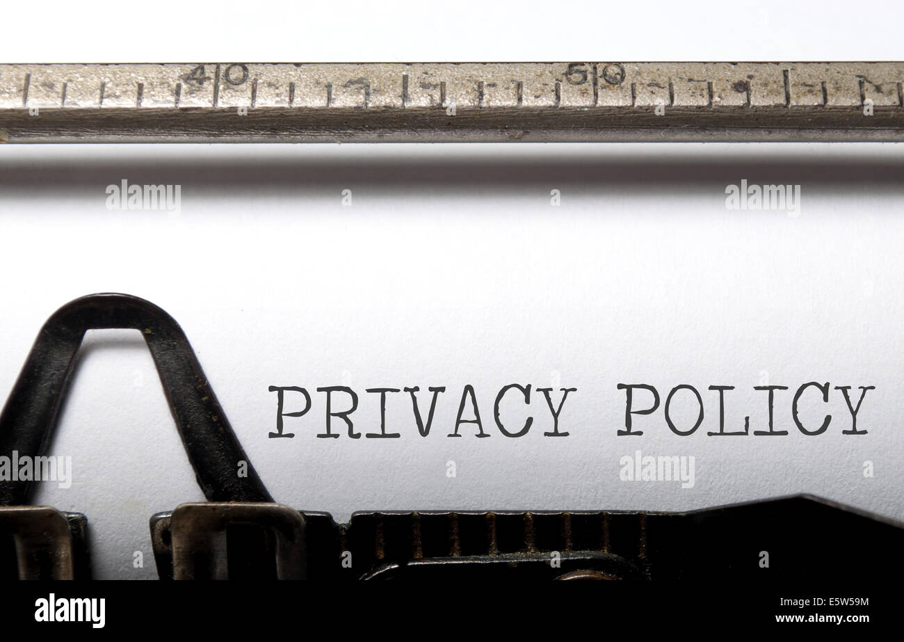 Informativa sulla privacy Foto Stock