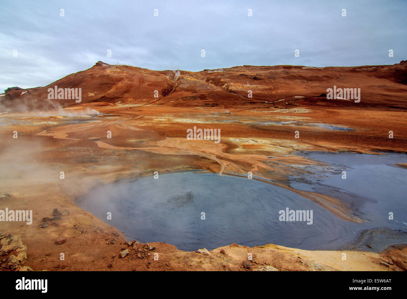 Namafjall attiva zona vulcanica vicino Lago Myvatn Foto Stock
