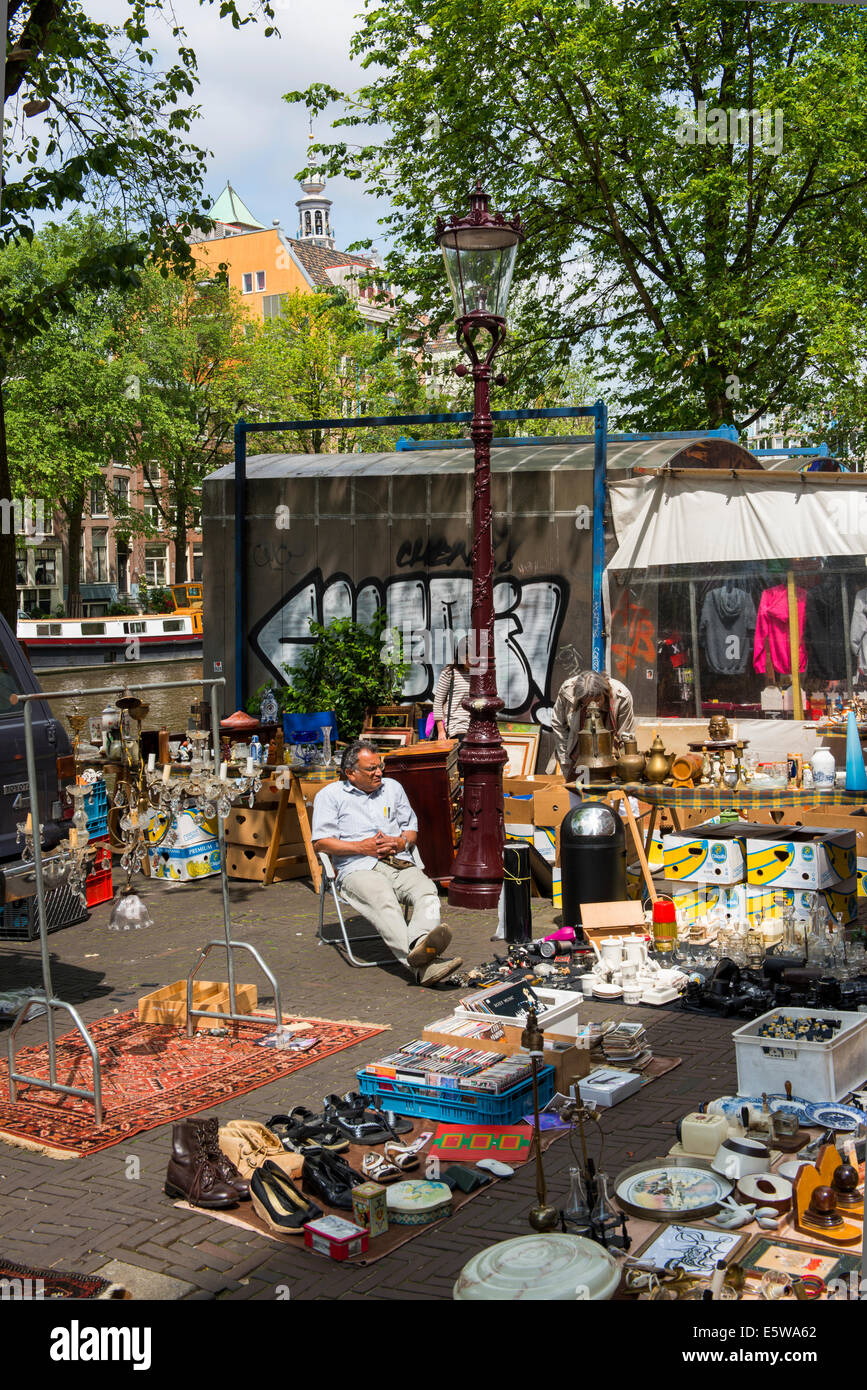 Mercato all'aperto, Amsterdam, Olanda, Paesi Bassi Foto Stock