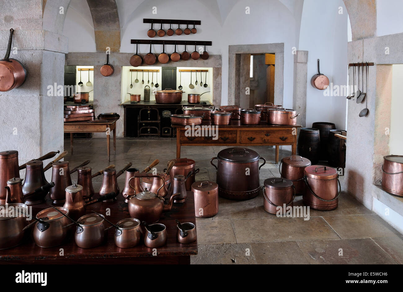 Sintra, Portogallo - La cucina a la pena palazzo nazionale Foto Stock
