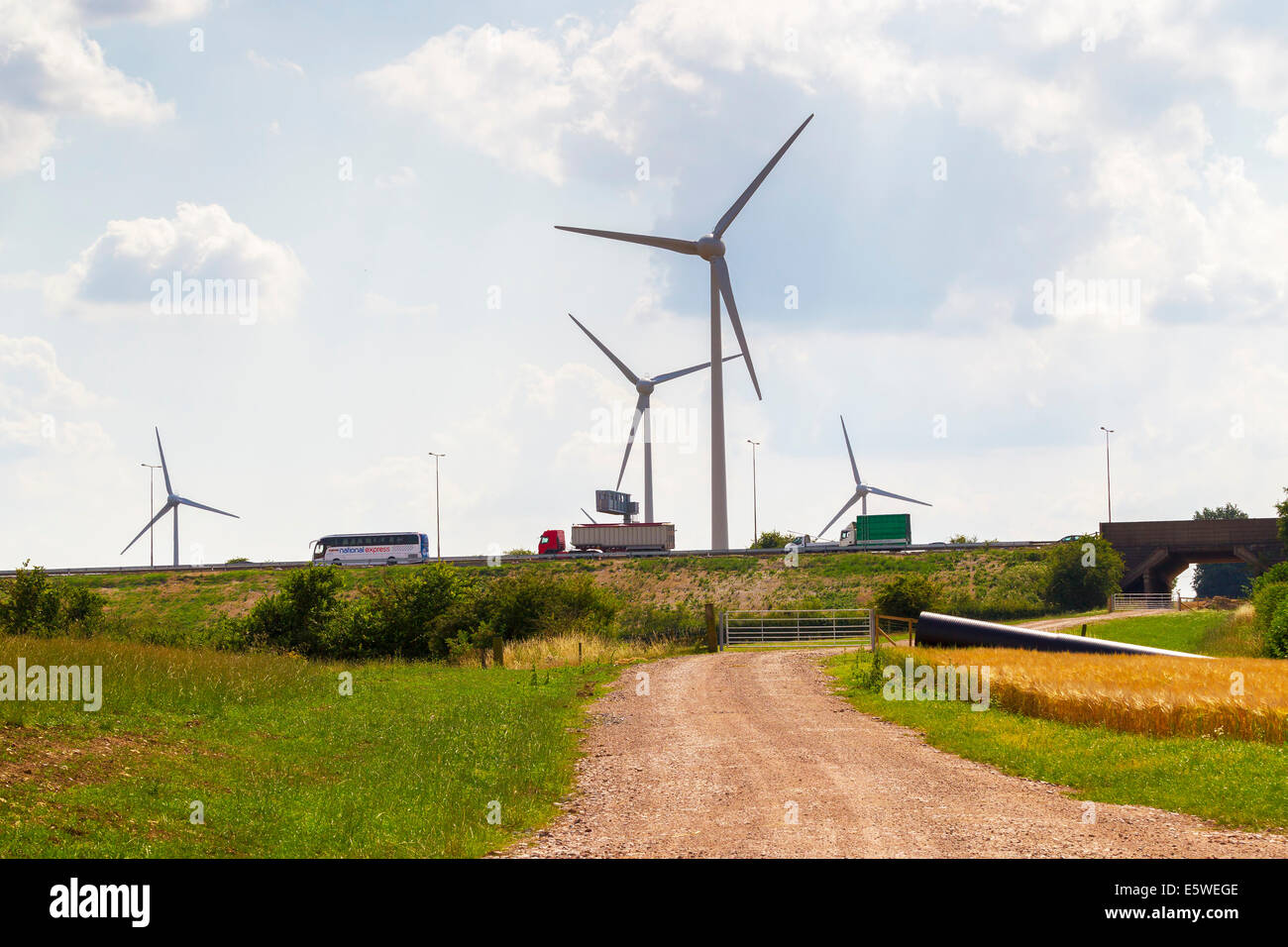 EDF Energie Nouvelles M1 Wind Farm Northamptonshire, Regno Unito Foto Stock