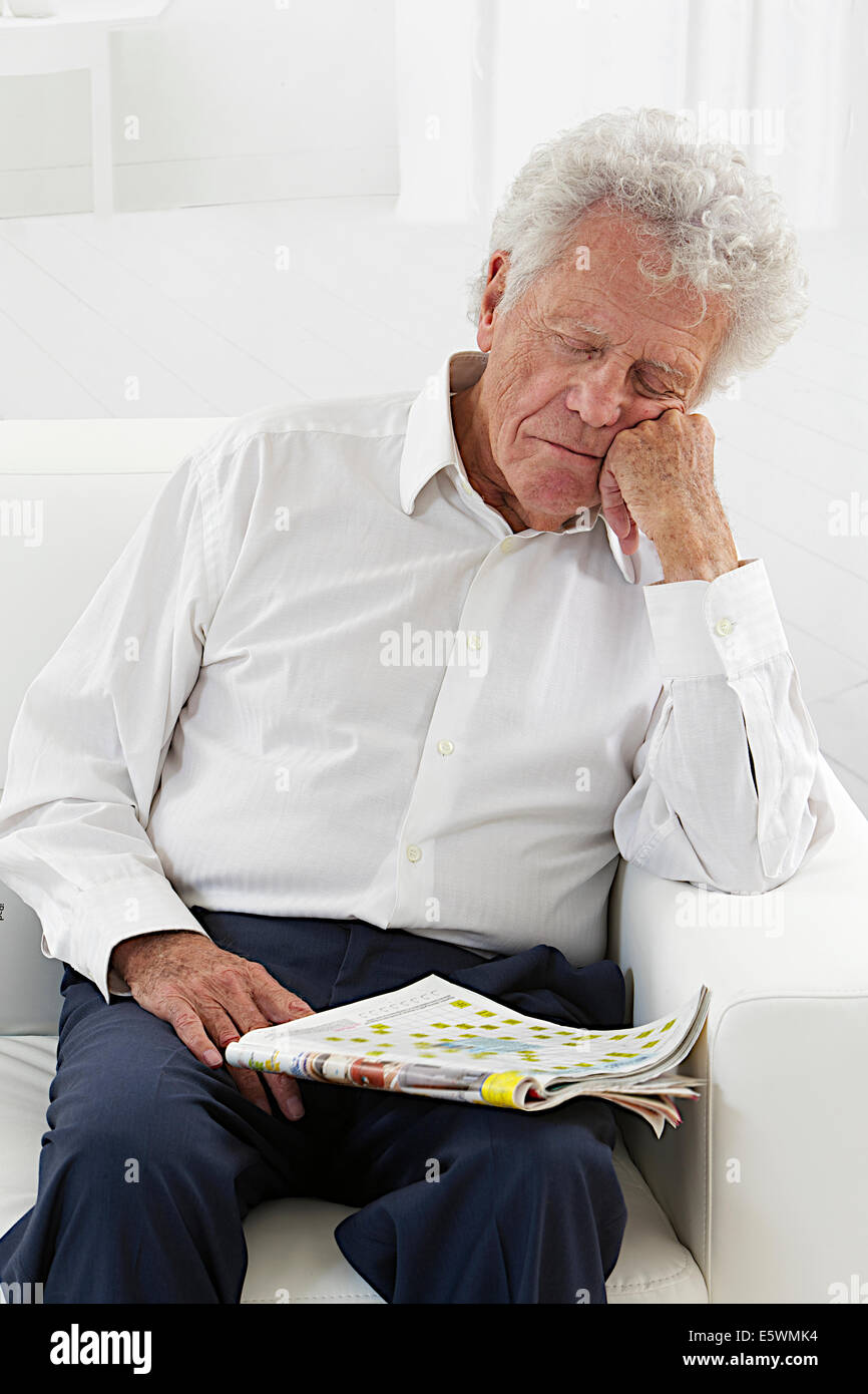 Anziani persona a riposo Foto Stock