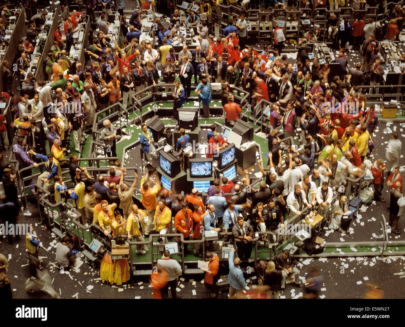 Chicago Board of Trade bond "pit' con il clamore open system. Foto Stock