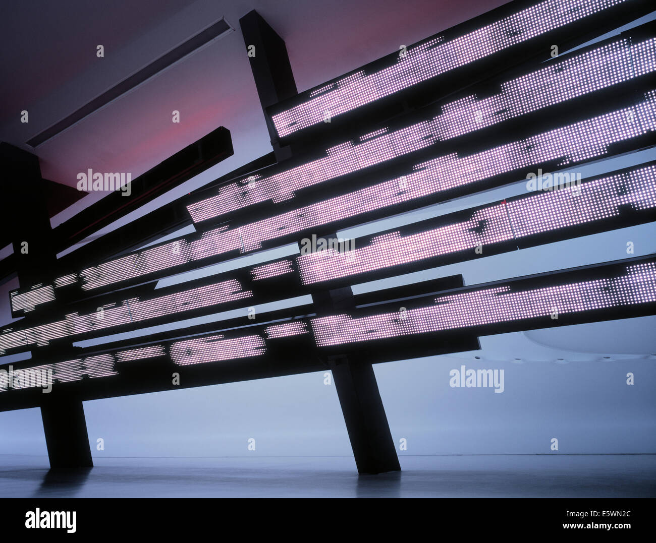 Electronic LED display di testo dell'acqua Expo di Saragozza Foto Stock