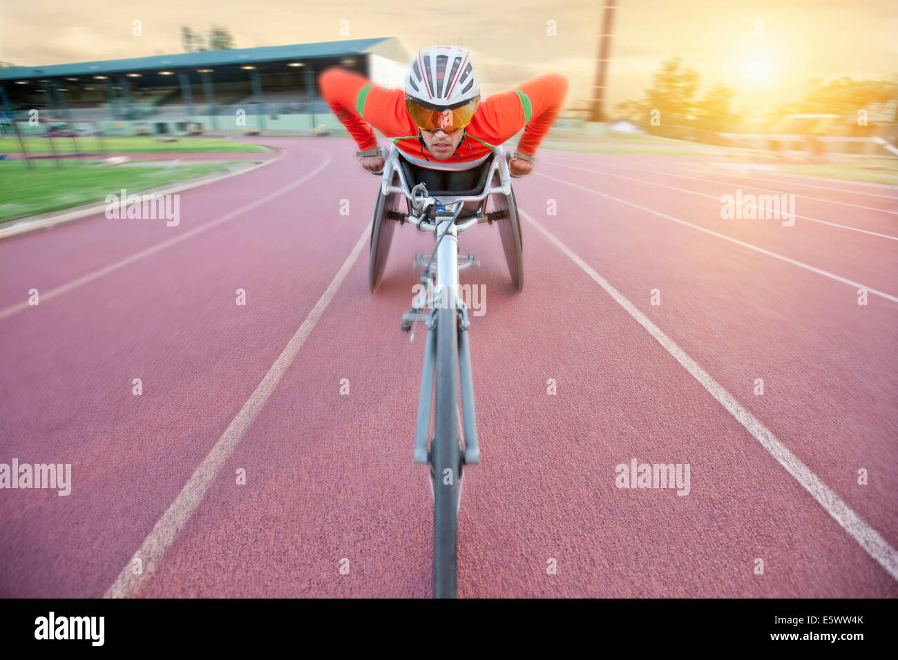 Atleta in para-competizione atletica Foto Stock