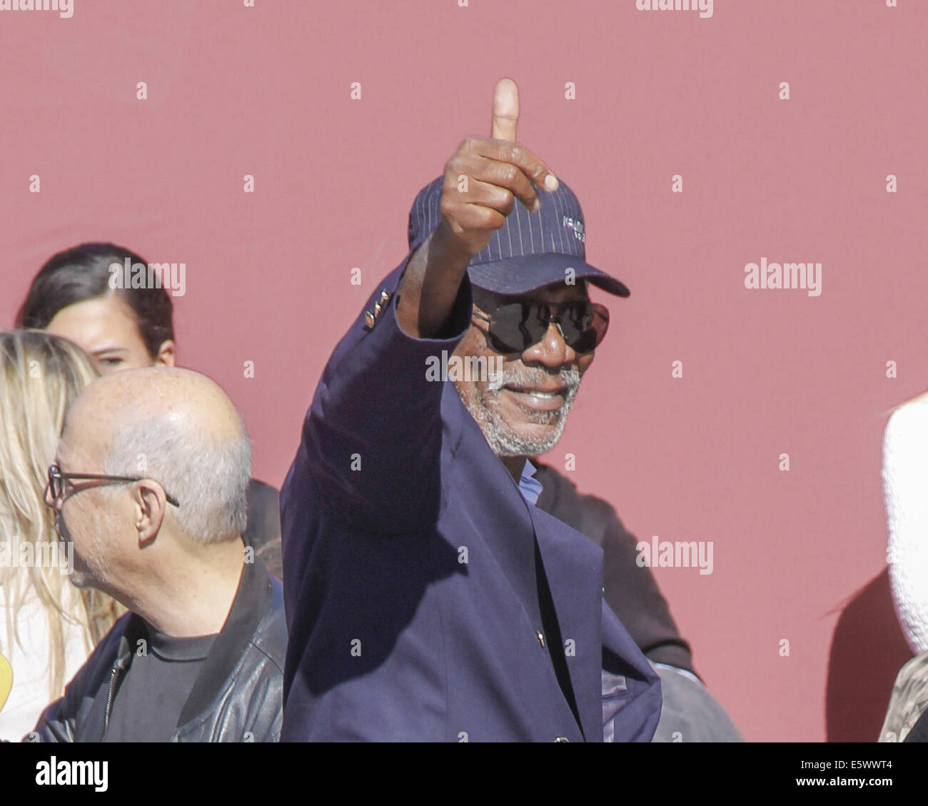 Il Los Angeles premiere di 'La Lego Movie" tenutasi presso il Regency Village Theatre - Arrivi con: Morgan Freeman dove: Westwood California Stati Uniti quando: 01 Feb 2014 Foto Stock