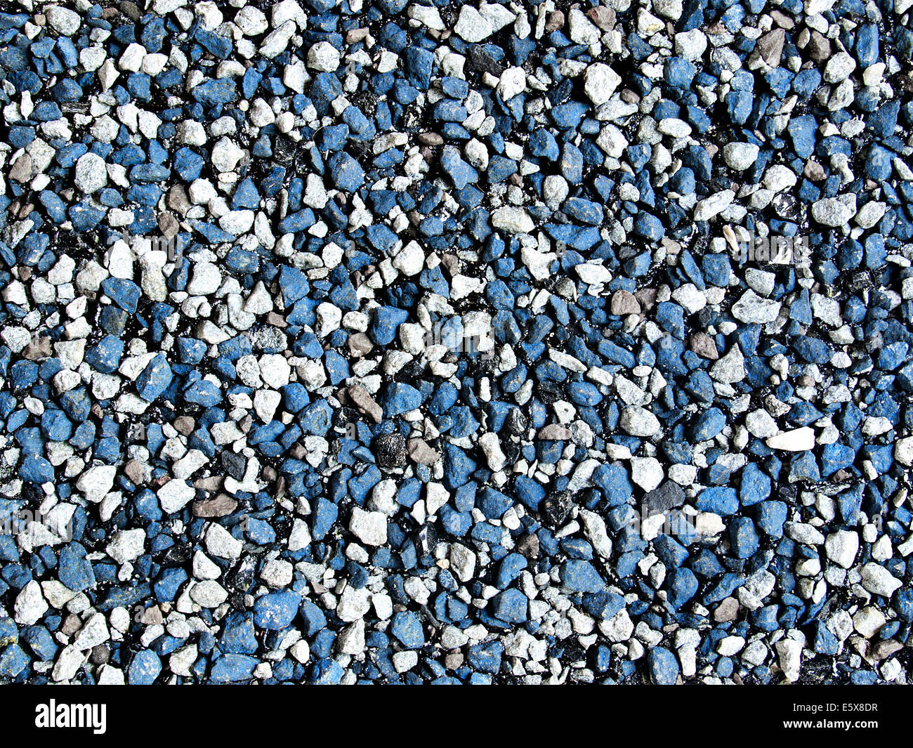 Blu, bianco e nero tegola pietre close up Foto Stock