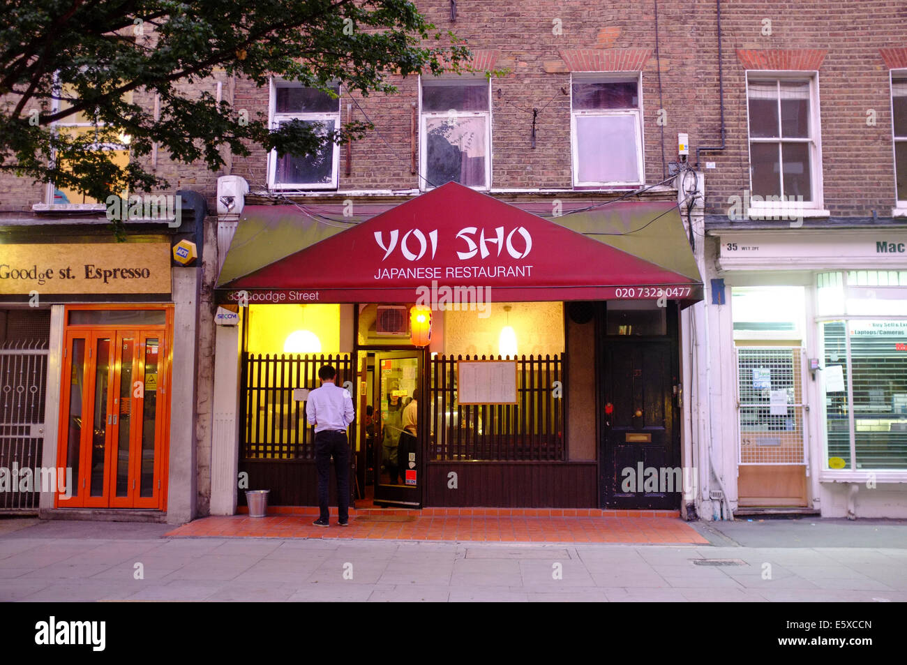 YOI SHO Ristorante Giapponese a Goodge Street, Londra Foto Stock