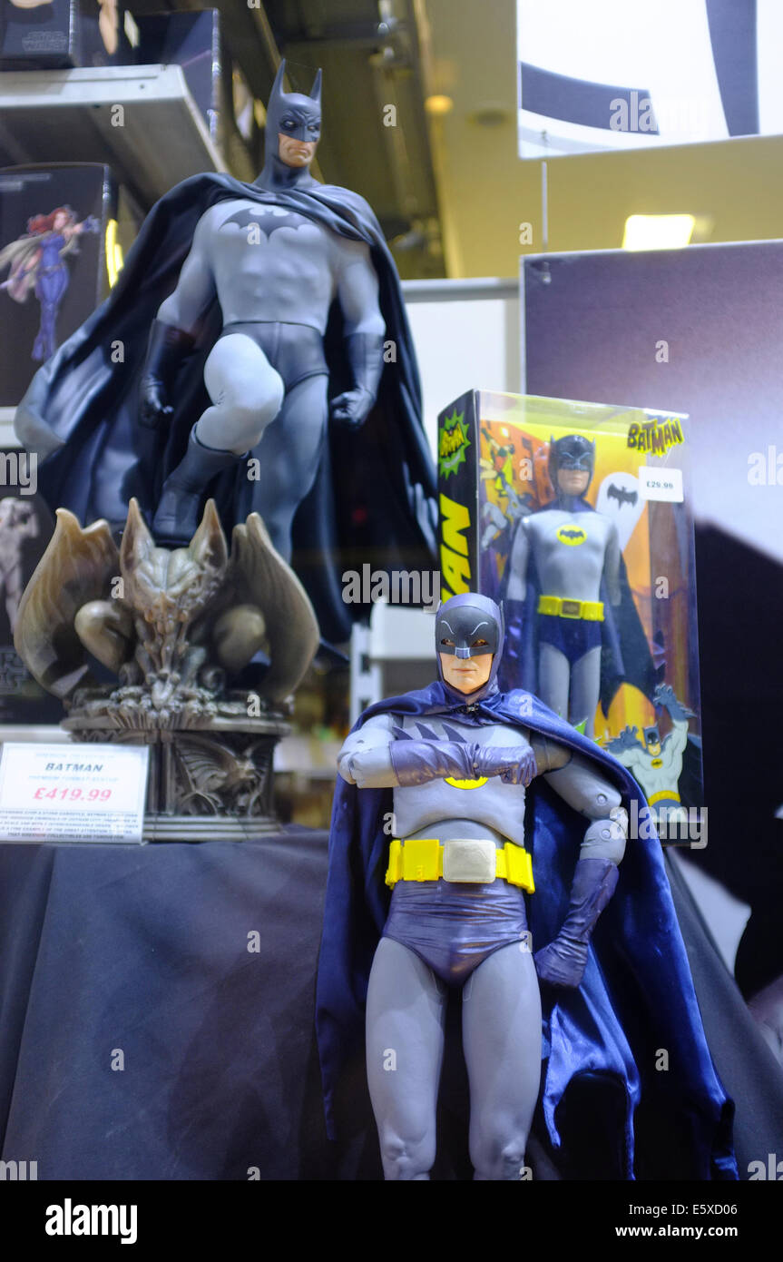 Batman figure nella fantascienza & Fumetto vetrina Foto Stock