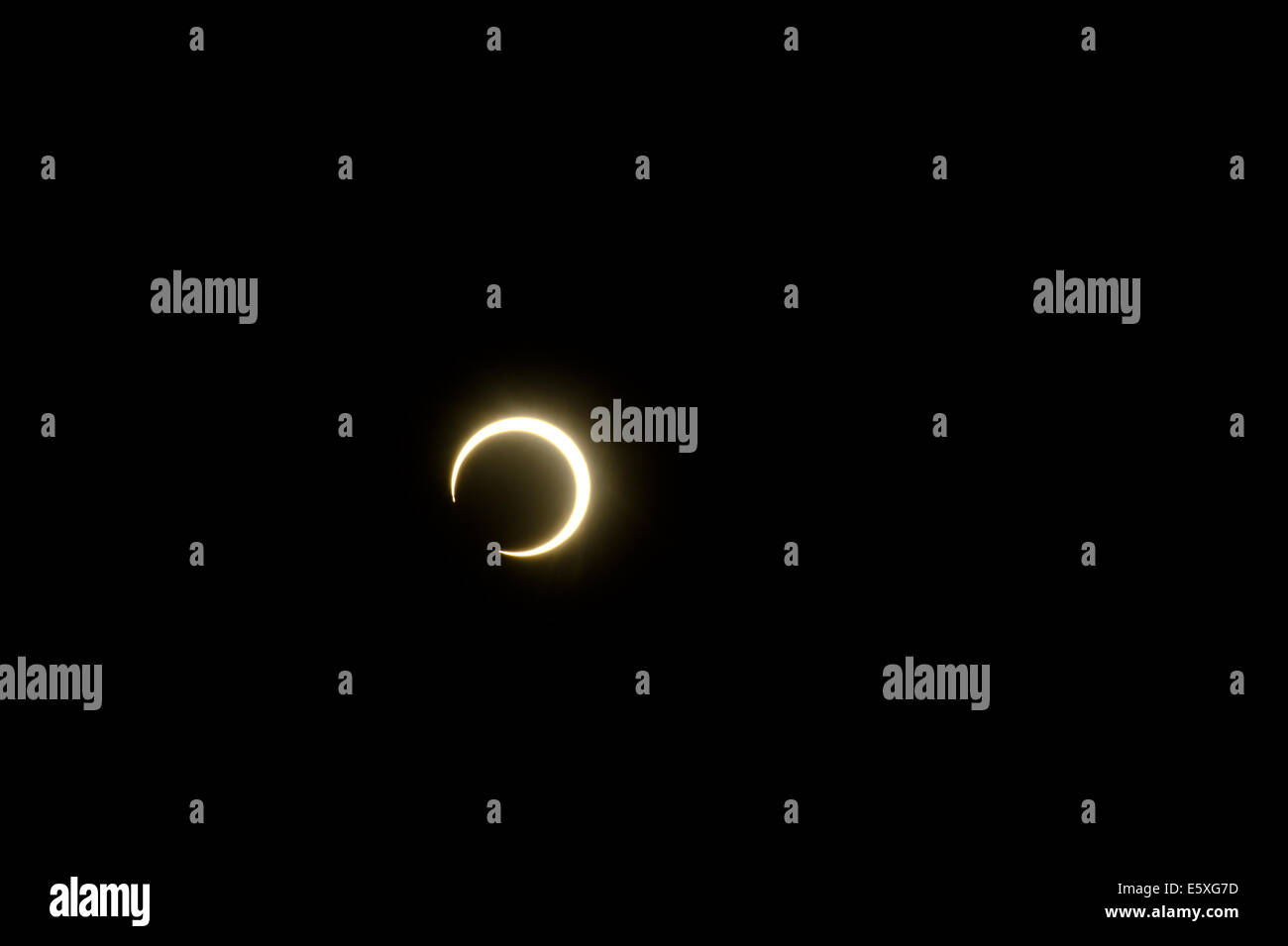 Una vista ravvicinata della Lunar Eclipse nel sud dello Utah. Foto Stock