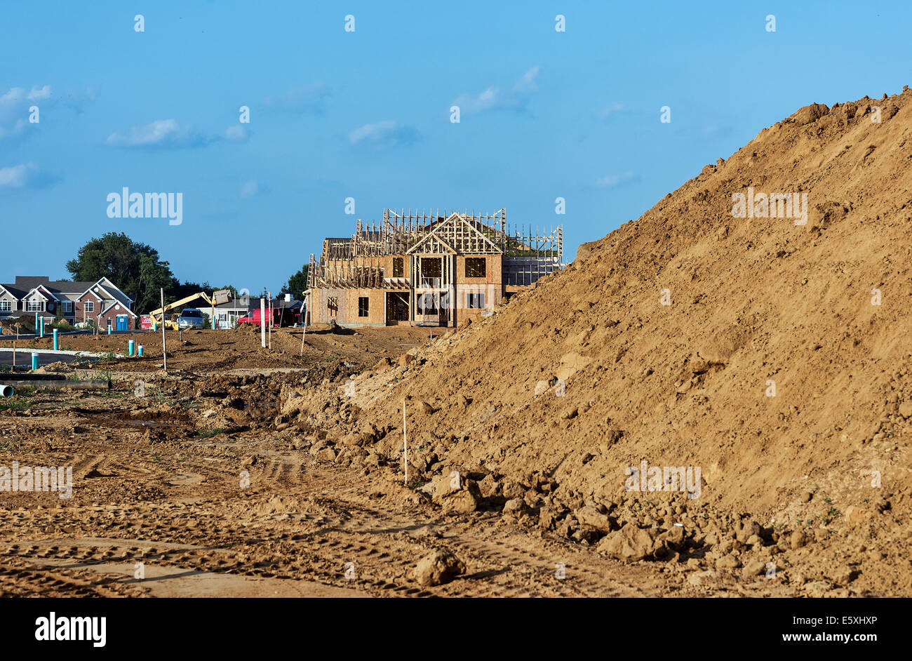 La costruzione di nuovi alloggi, New Jersey, USA. Foto Stock