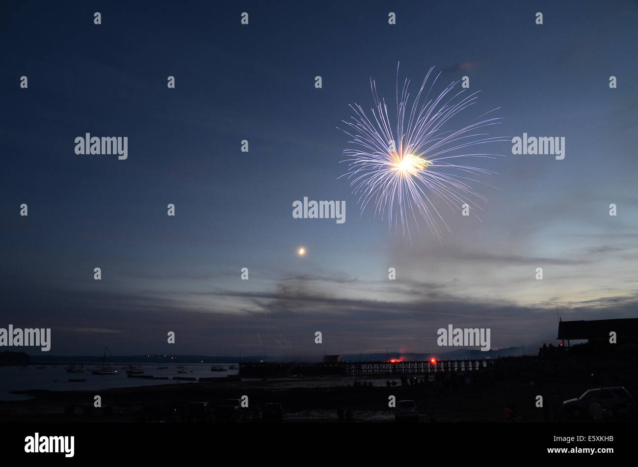 Fuochi d'artificio, St Andrews, New Brunswick Foto Stock