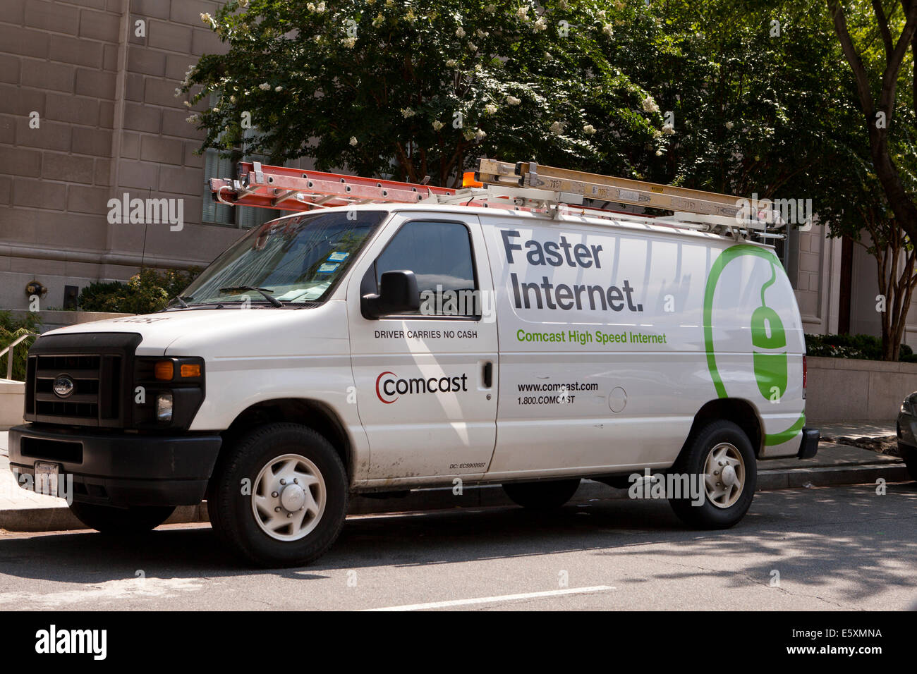 Comcast Cable service van - Washington DC, Stati Uniti d'America Foto Stock