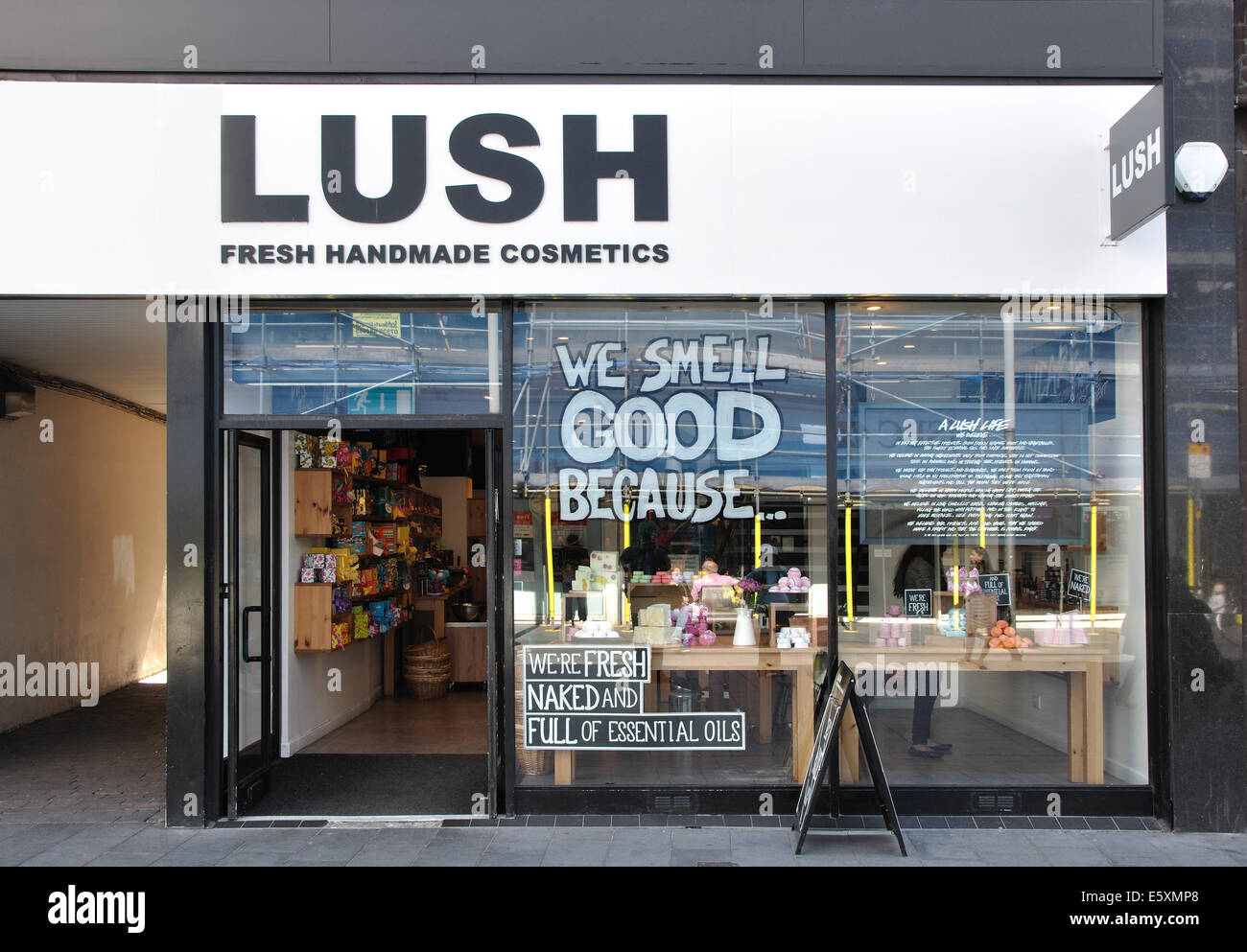 Lussureggiante, cosmetici artigianali store, Gallowtree Gate, Leicester, England, Regno Unito Foto Stock