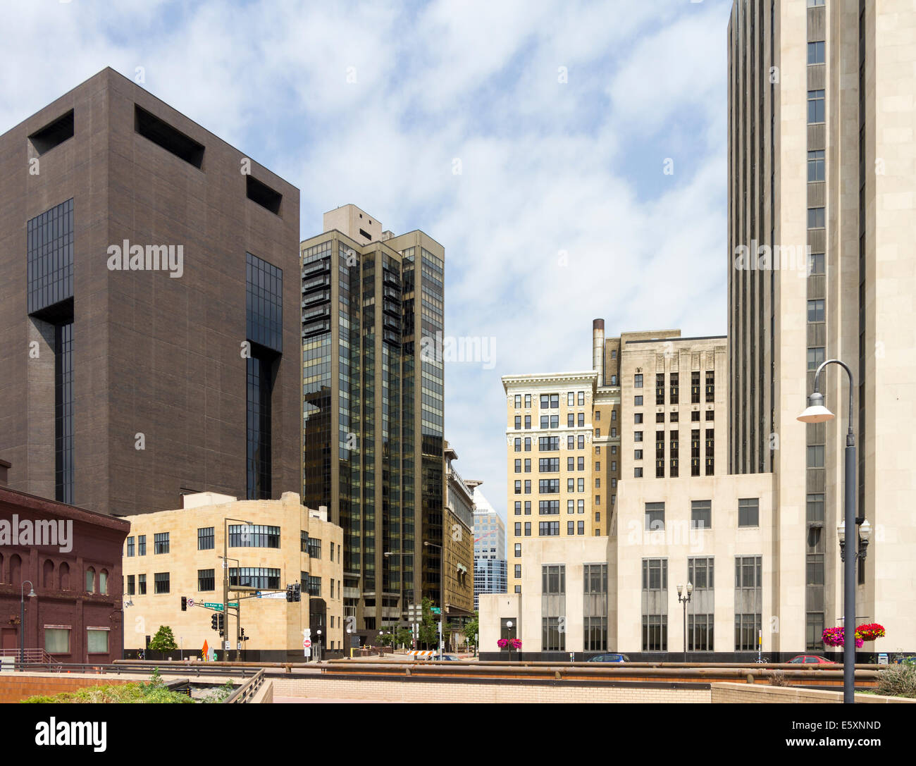 Edifici, Downtown, St Paul, Minnesota, Stati Uniti d'America. Foto Stock