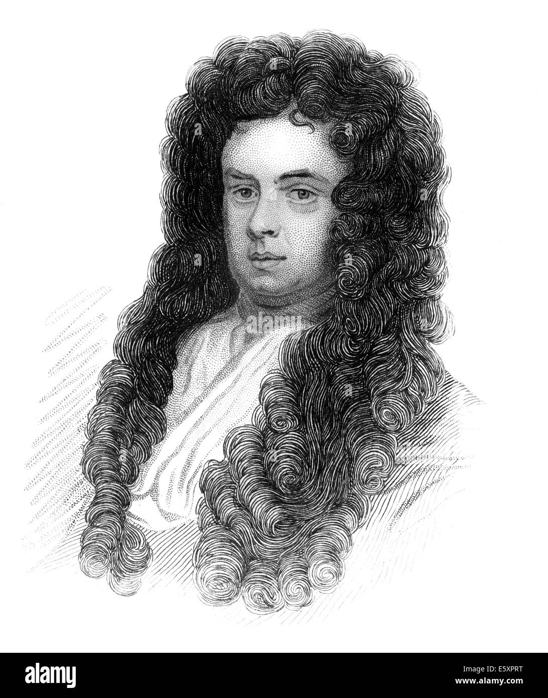 Ritratto di John Somers, primo Baron Somers, 1651 - 1716, un inglese di Whig giurista e statista, Foto Stock