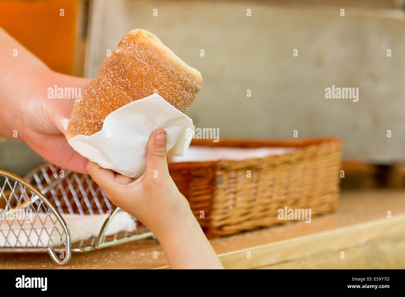 Trdelník vendite dirette di mano in mano Foto Stock