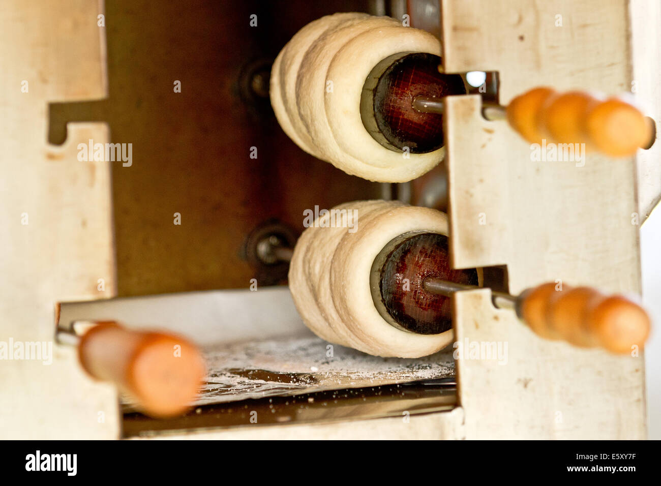 Trdelník vendite dirette di mano in mano Foto Stock