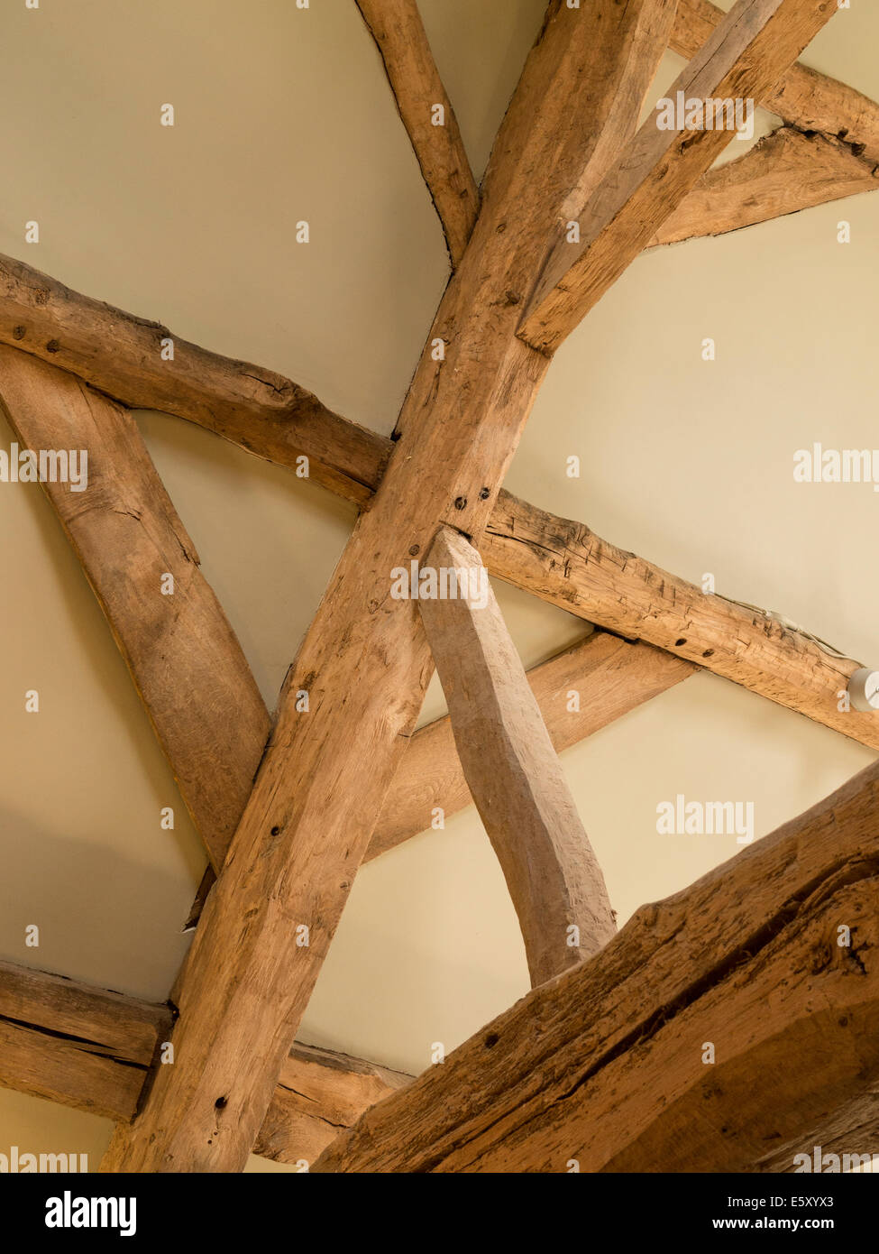 Travi a vista sul soffitto,Hardwick Hall,Derbsyhire,UK Foto Stock