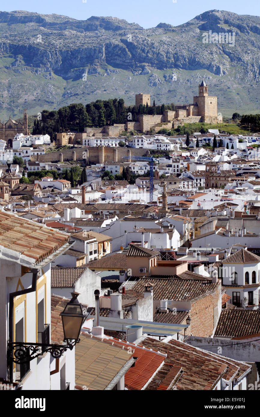 Alcazaba Fortezza, Antequera, Andalusia, Spagna Foto Stock