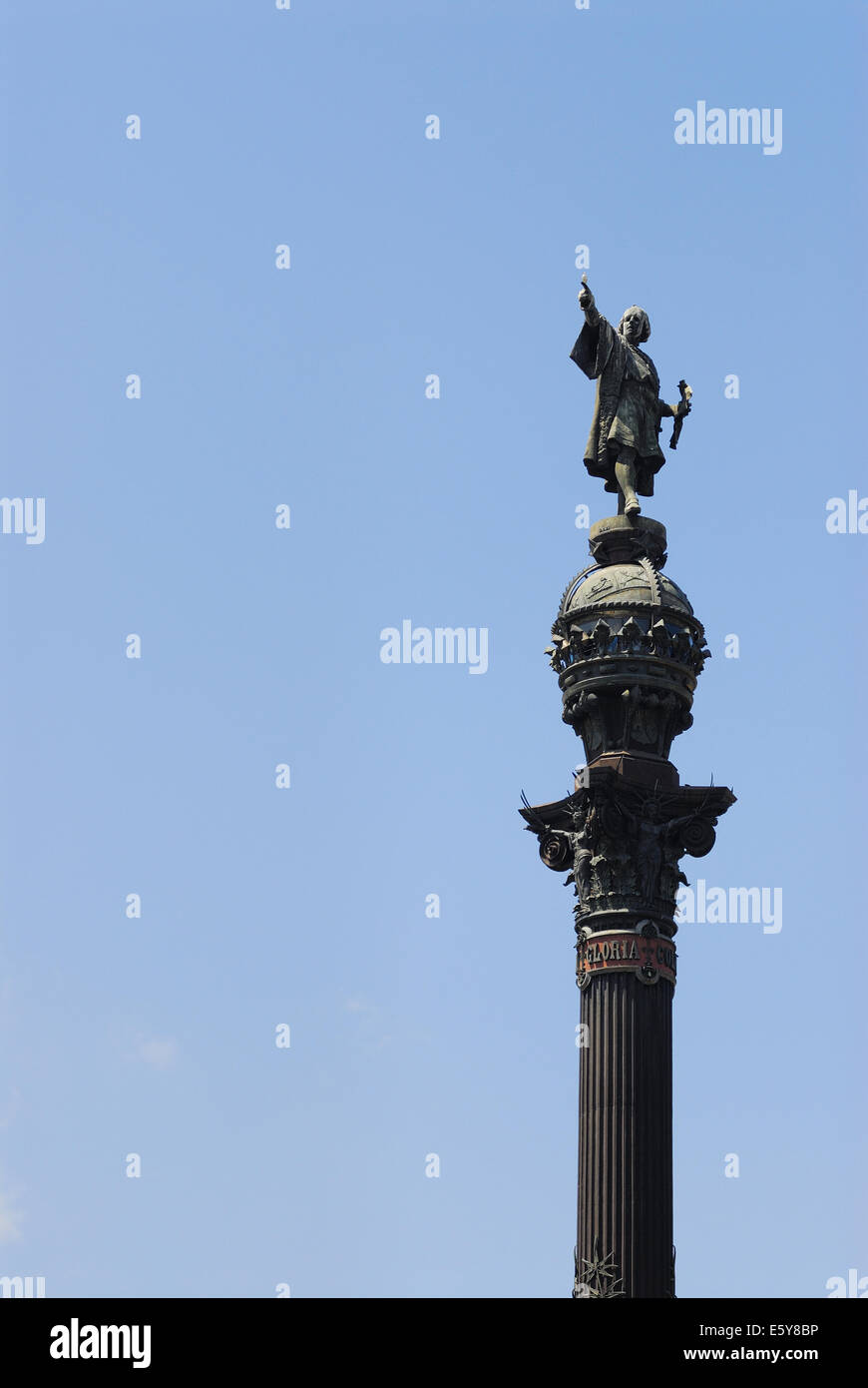 Christopher Columbus Monumento, Barcelona, Spagna Foto Stock