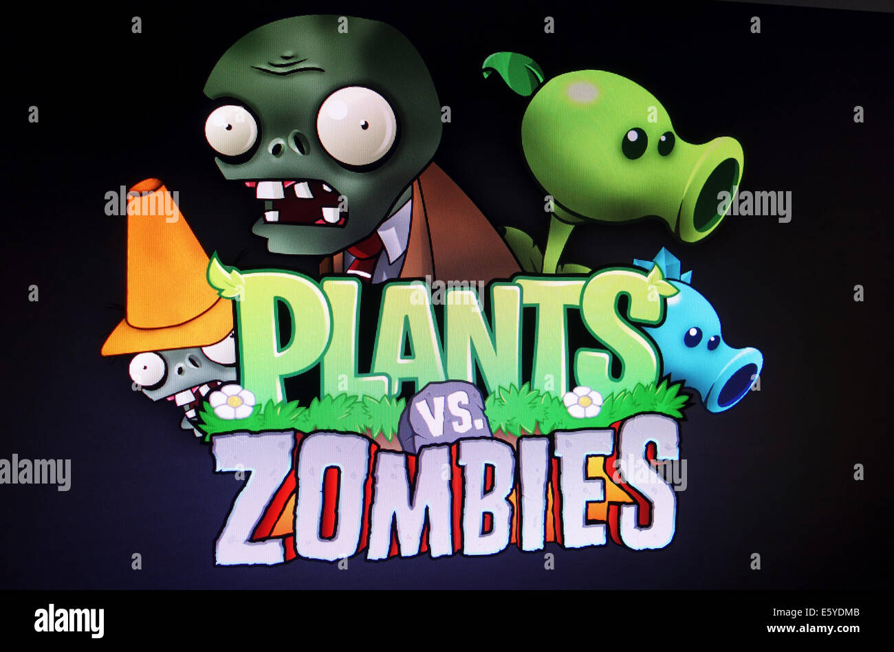 Screenshot di piante vs Zombies gioco per computer Foto Stock