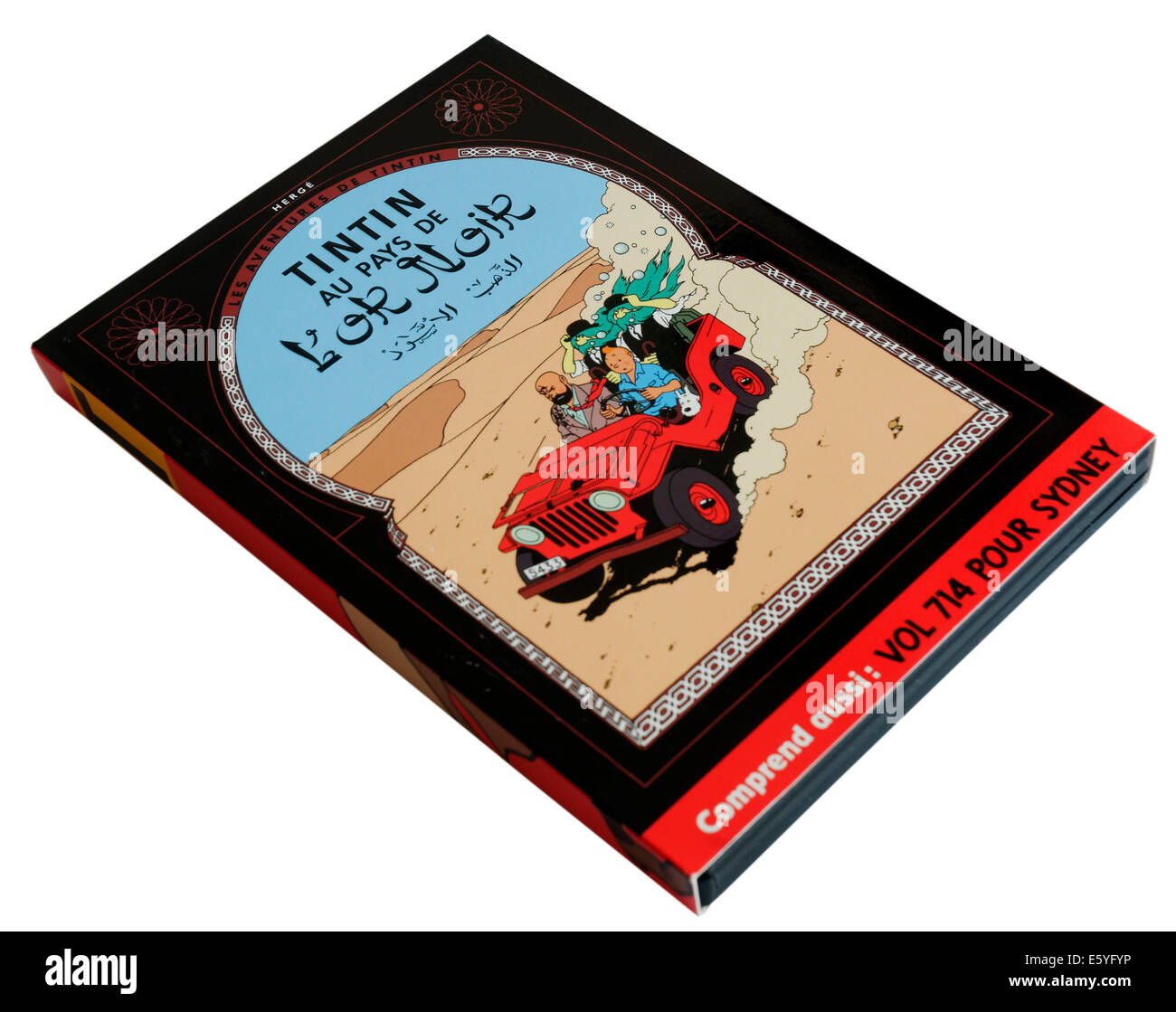 DVD di Tintin Au Pays de l'or Noir Foto Stock