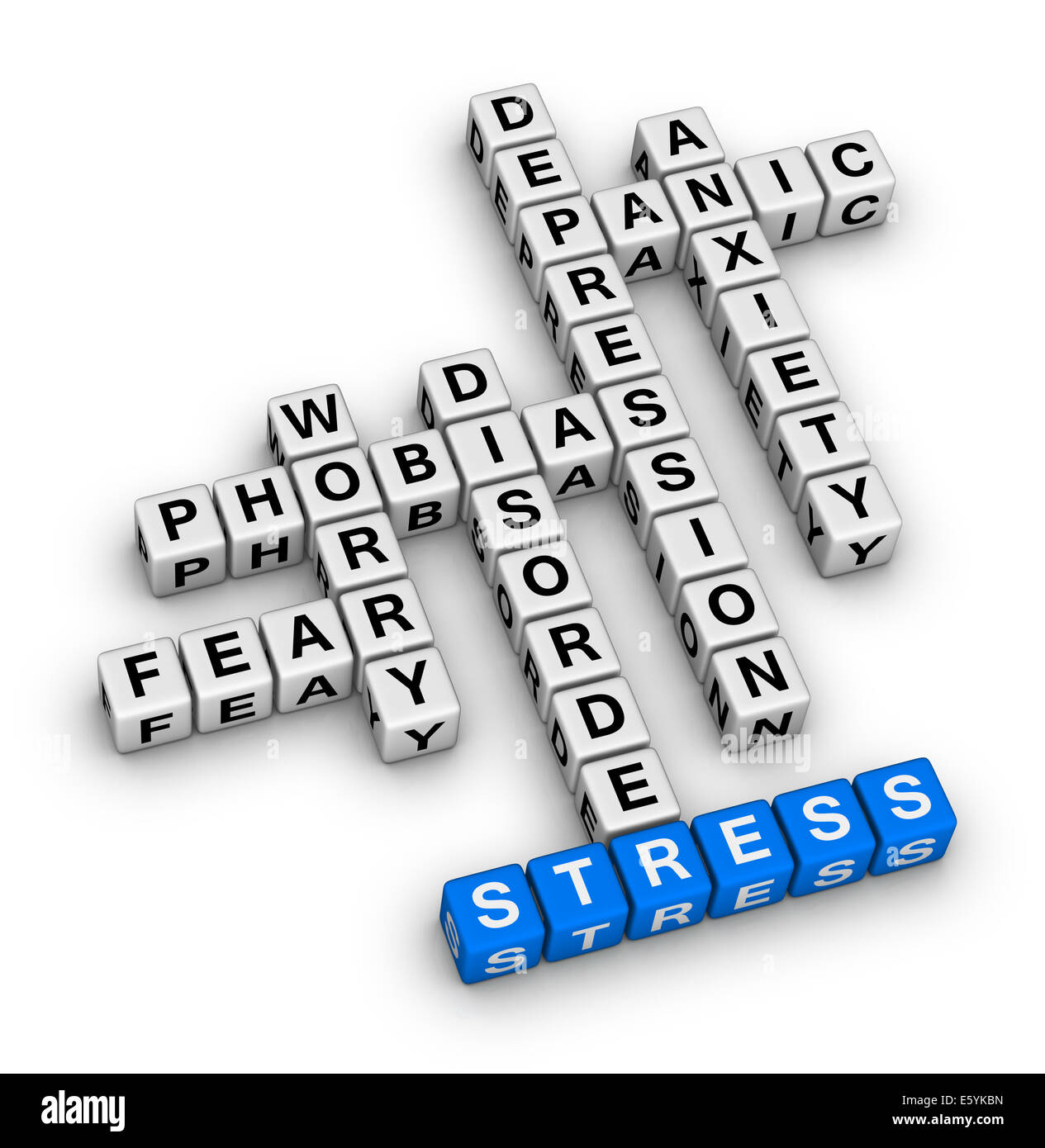 La salute mentale cruciverba Foto Stock
