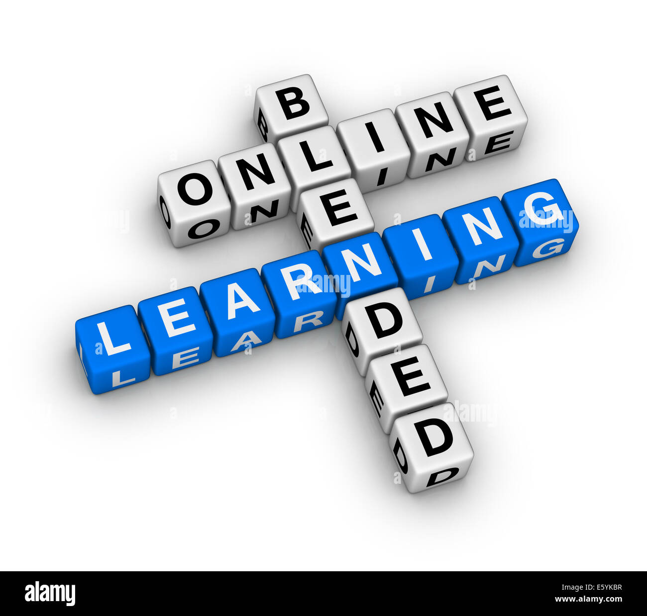 Online blended learning cruciverba Foto Stock