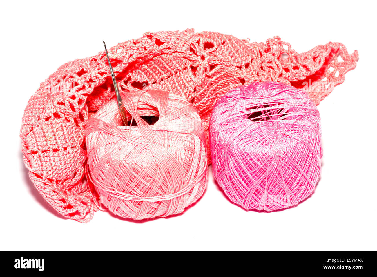La seta per lavorare a maglia Foto Stock