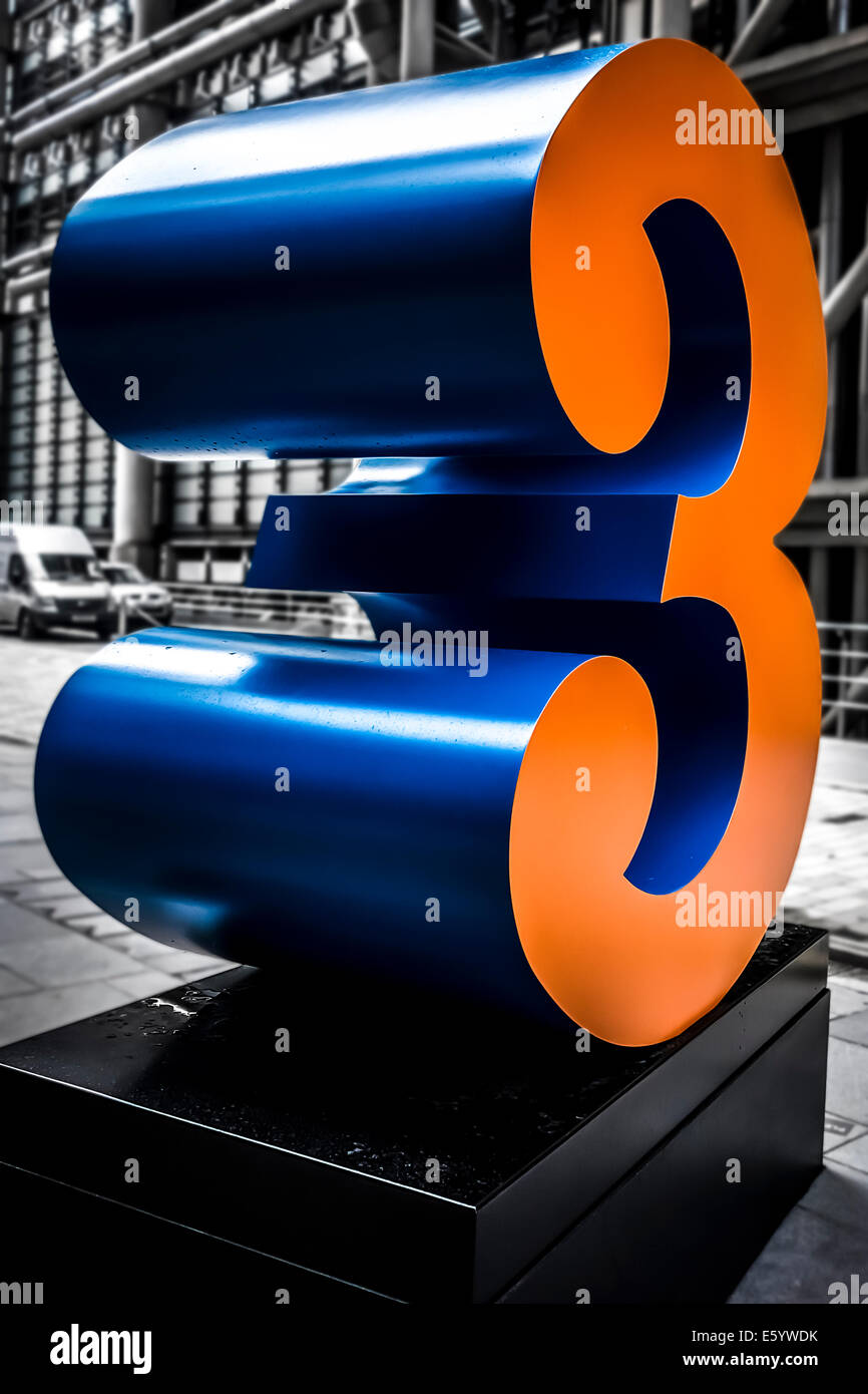 Robert Indiana: Scultura nella Città del numero Tre Foto Stock