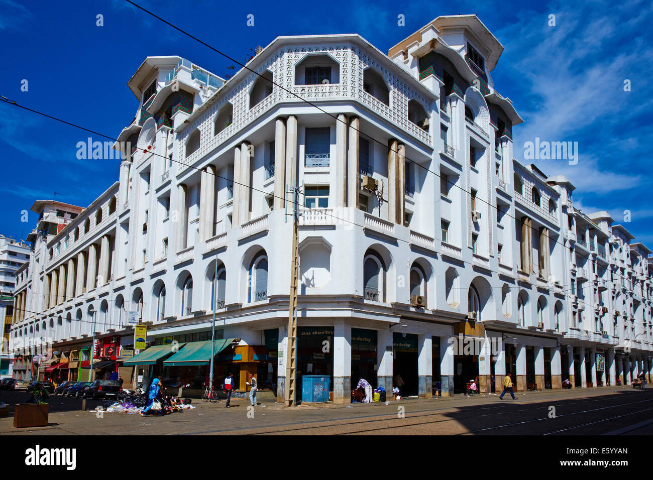 Il Marocco, Casablanca Mohammed V boulevard Foto Stock