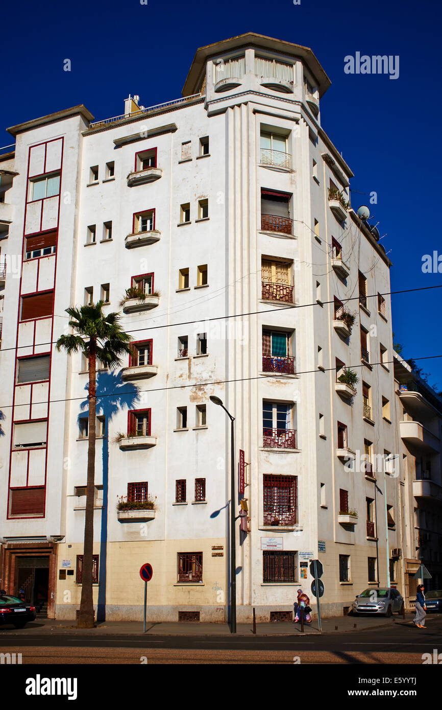 Il Marocco, Casablanca, Hassan II avenue Foto Stock