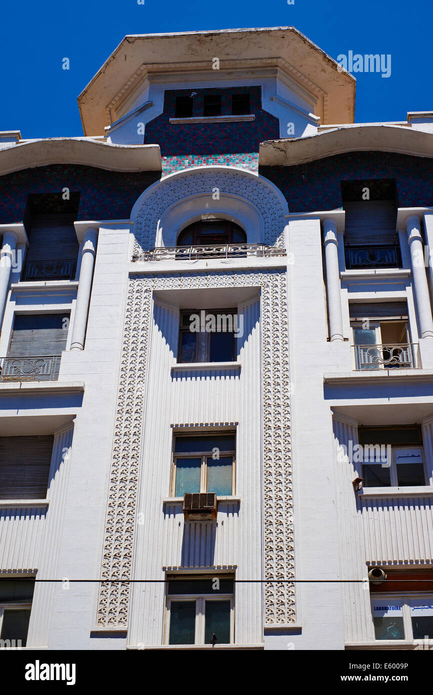 Il Marocco, Casablanca Mohammed V boulevard Foto Stock