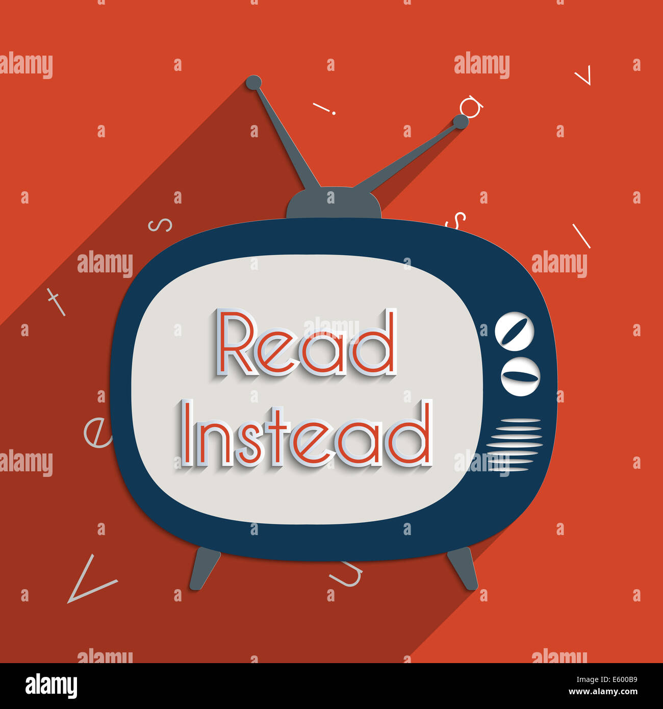 Concetto per la potenza della conoscenza, istruzione e il potere della lettura. Design piatto illustrazione. Foto Stock