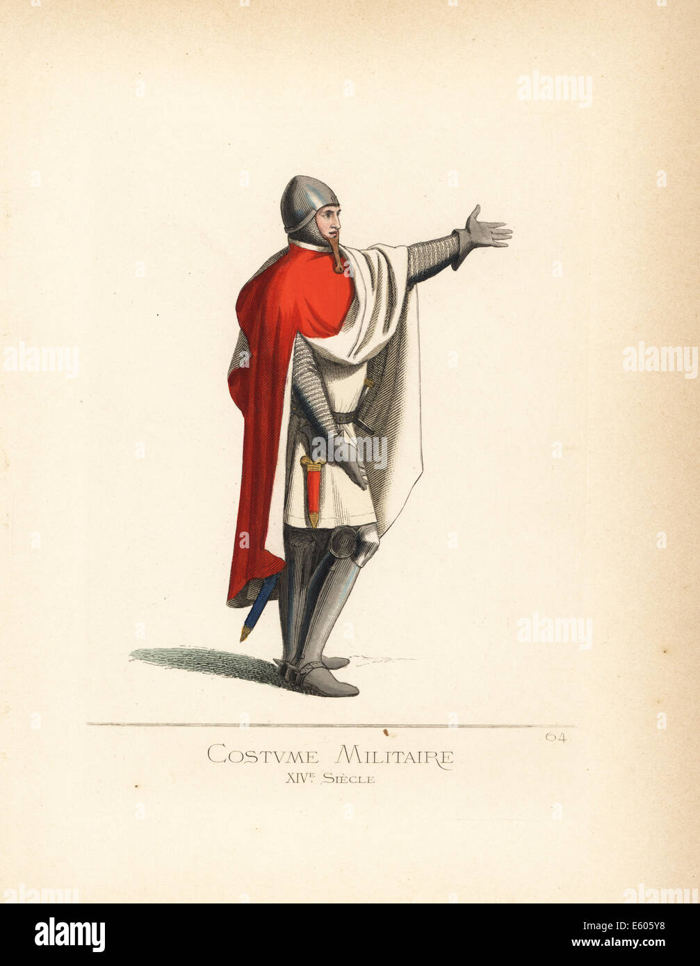 Militari Italiani, in costume del XIV secolo. Foto Stock