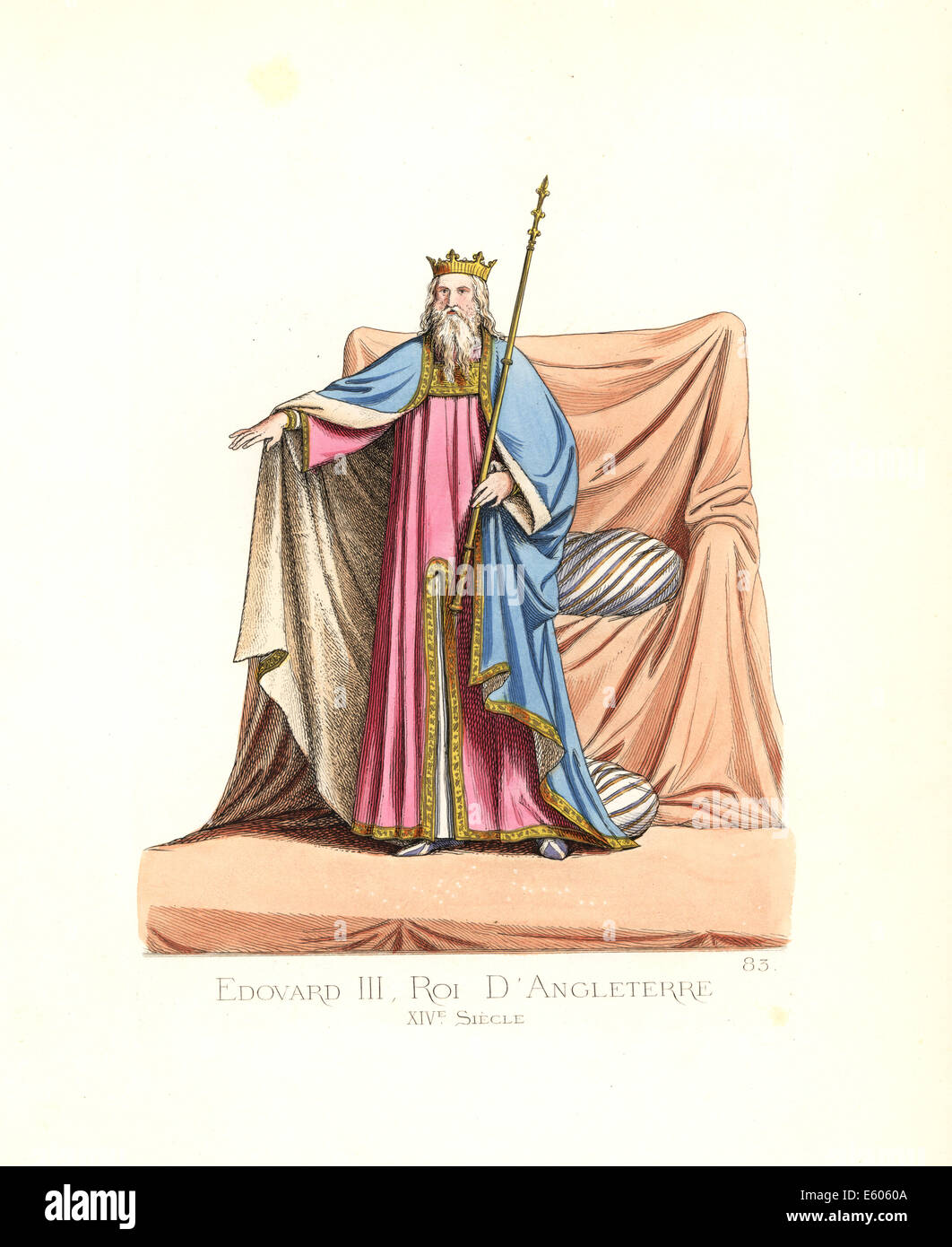 Il re Edoardo III d'Inghilterra, del XIV secolo. Foto Stock