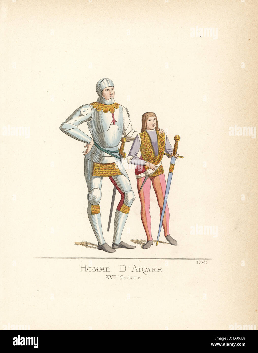 Uomo di bracci del XV secolo. Foto Stock