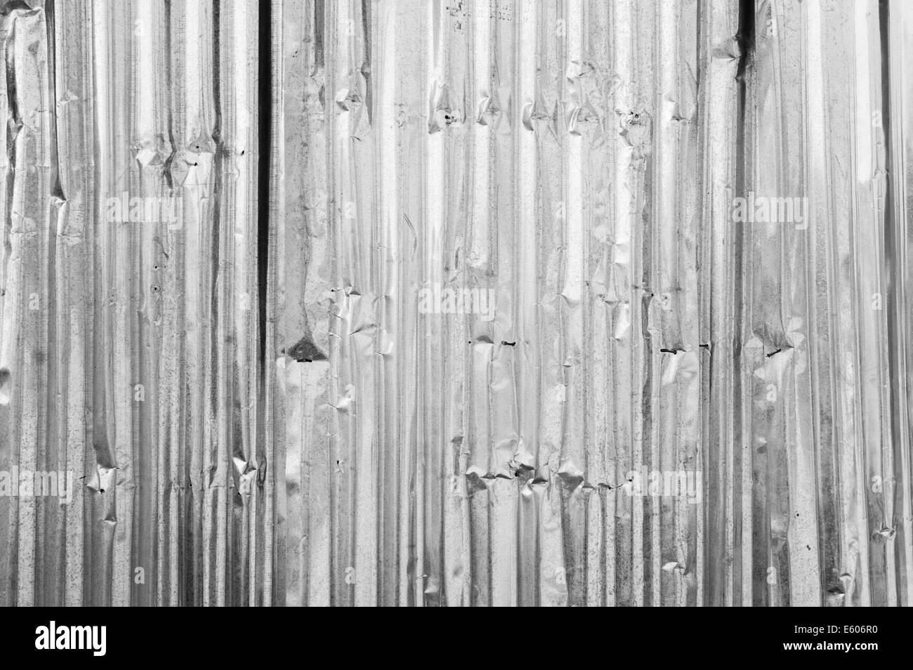 Vecchio corrugato metallico Foto Stock