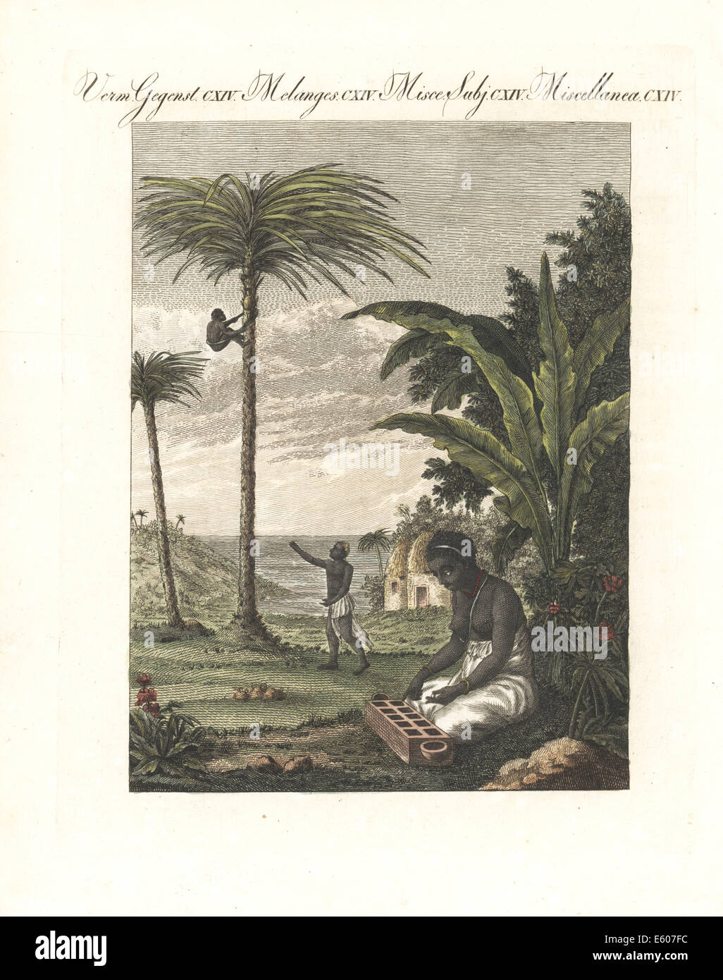 Donna africana la riproduzione di una fossa e ciottoli gioco chiamato Uri. Foto Stock