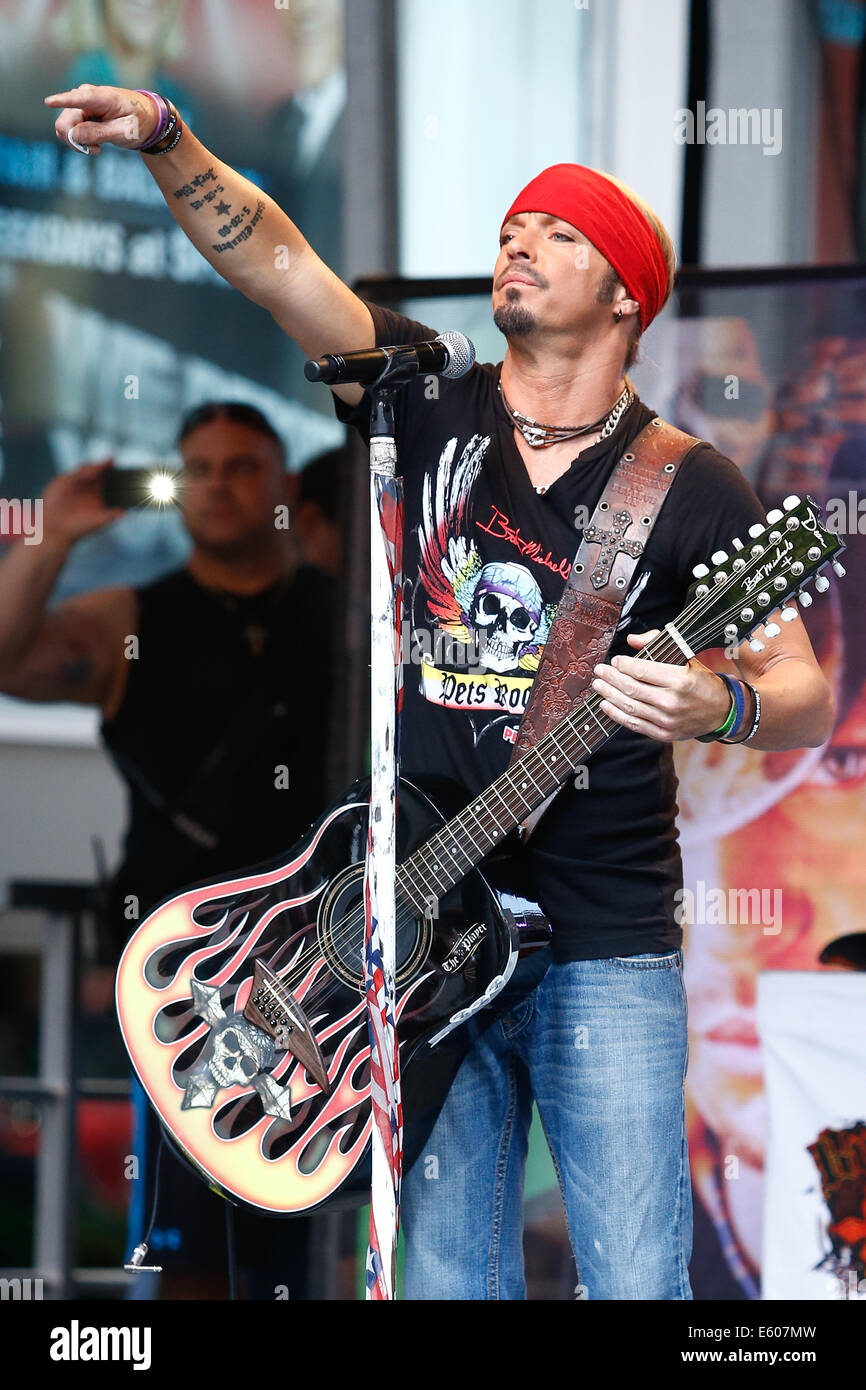 Artista di registrazione Bret Michaels esegue a Fox e gli amici' estate All-American una serie di concerti in New York City. Foto Stock