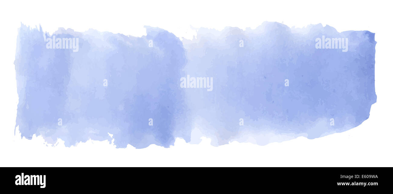Blu banner ad acquerello Foto Stock