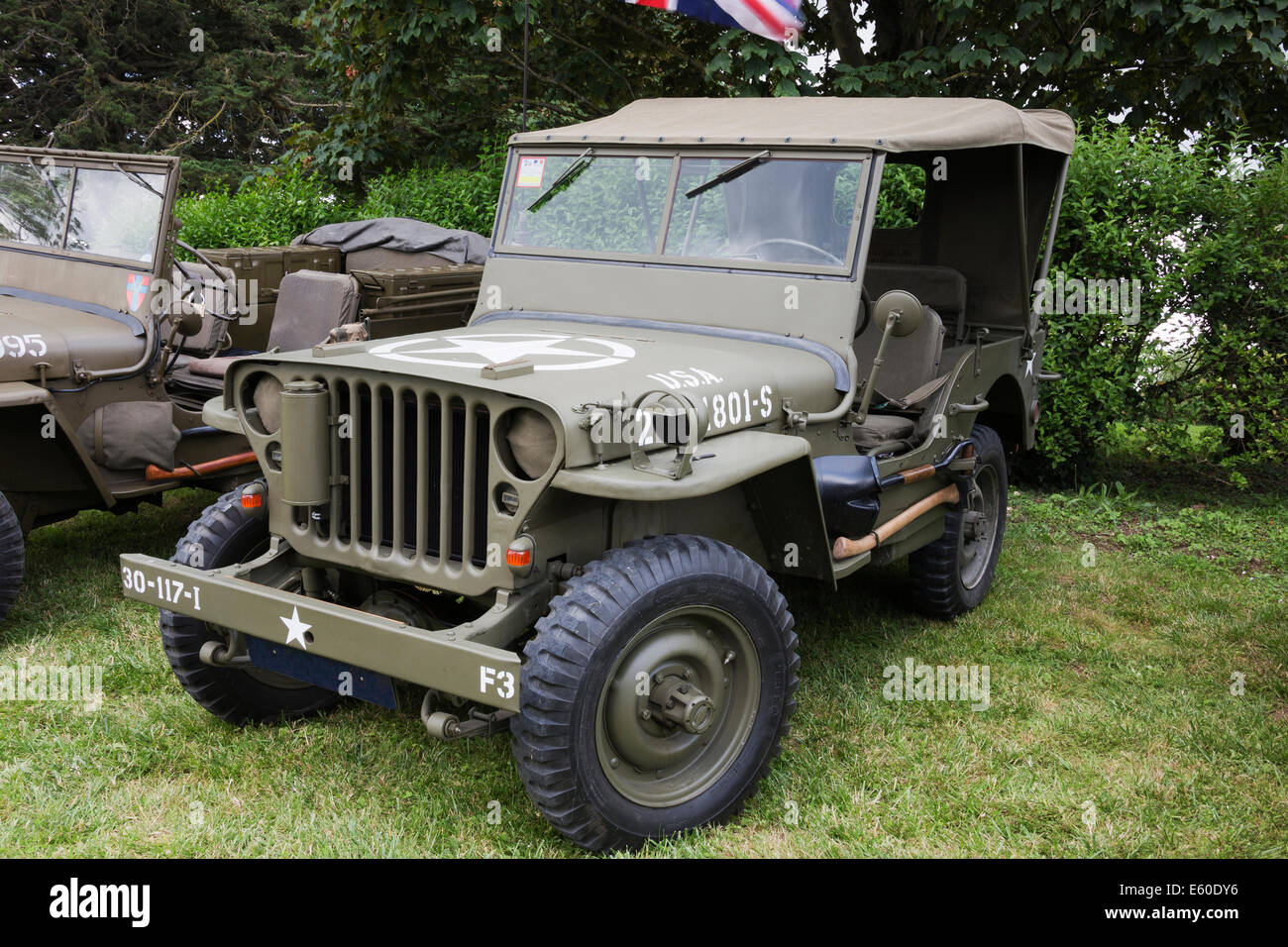 Jeep Willys sul display Foto Stock