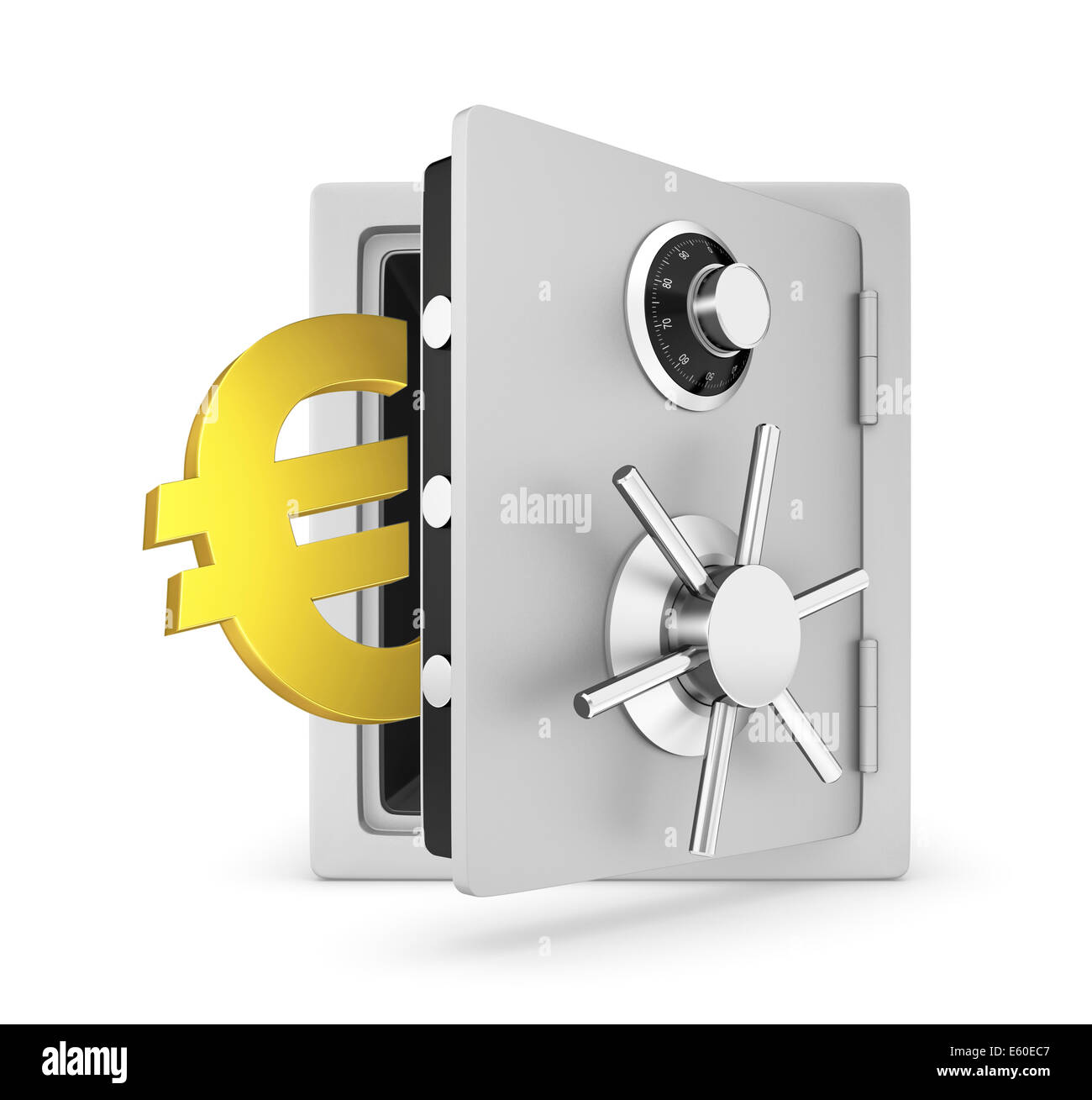 Di sicuro lo sportello aperto con il simbolo dell'Euro Foto Stock