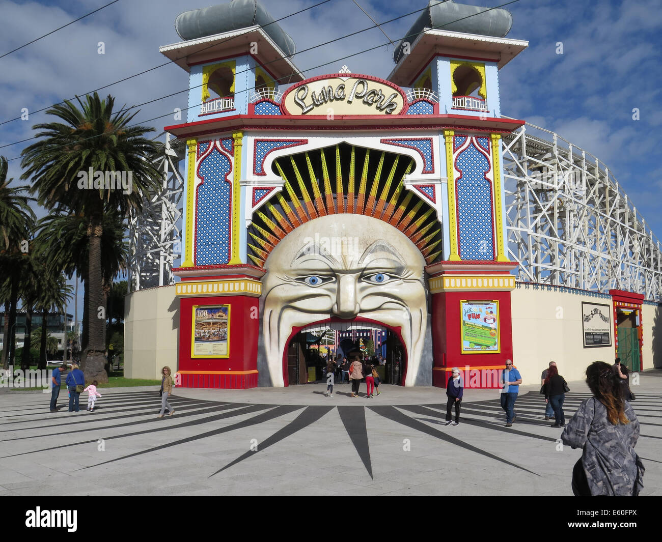 Luna Parco divertimenti a St Kilda, South Melbourne, Australia Foto Stock